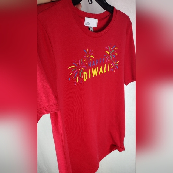 Nordstrom Rack  Kids Graphic T-shirt In Red Pepper Happy Diwali Small 7-8 NWT - Picture 7 of 9